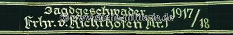 Ärmelband Jagdgeschwader Frhr.v.Richthofen Nr.1 1917/18